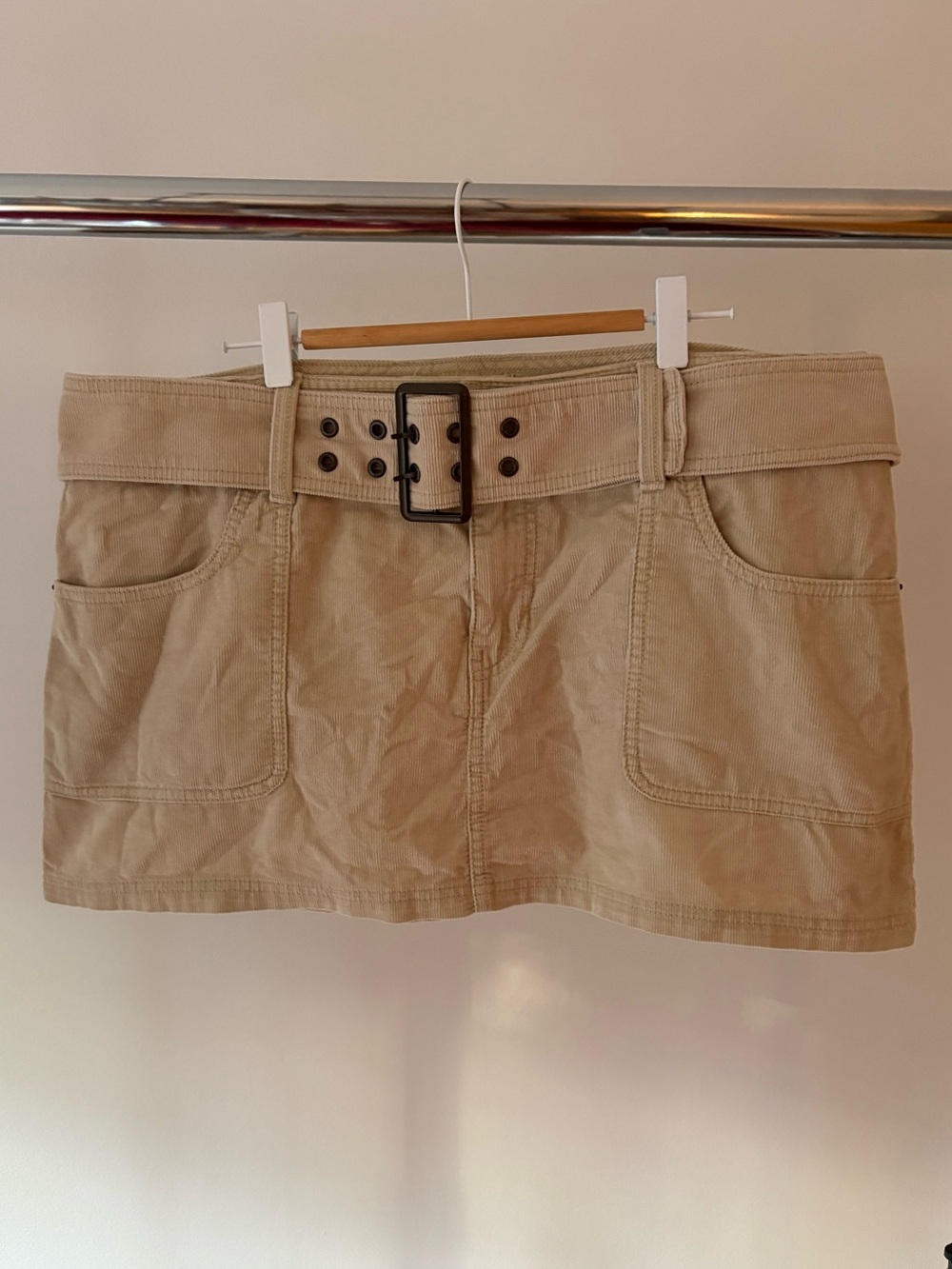Vintage Abercrombie & Fitch Tan Utility Mini Skirt